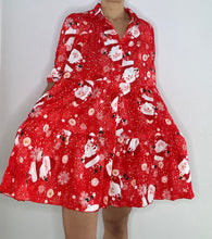 Load image into Gallery viewer, Christmas Dress - Button Down - Red