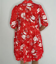 Load image into Gallery viewer, Christmas Dress - Button Down - Red