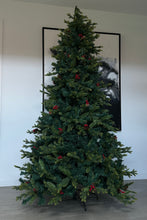 Load image into Gallery viewer, Luxe Christmas Trees.Brand new in box !Decoarted with Pine Cones & Red Berries