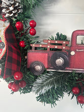Load image into Gallery viewer, Christmas Wreath! Xmas Decor Festive Season.Green w/Red Berries, Pine Cones & Car