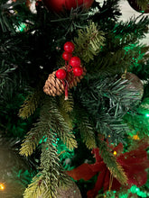 Load image into Gallery viewer, Luxe Christmas Trees.Brand new in box !Decoarted with Pine Cones & Red Berries