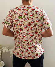 Load image into Gallery viewer, Unisex Christmas Printed Scrubs - Beige