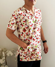 Load image into Gallery viewer, Unisex Christmas Printed Scrubs - Beige