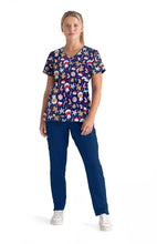Load image into Gallery viewer, Unisex Christmas Printed Scrubs - Navy