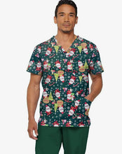 Load image into Gallery viewer, Unisex Christmas Printed Scrubs - Green 2.0