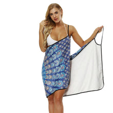 Load image into Gallery viewer, Beach Towel Wrap 'Sand Free' - Blue