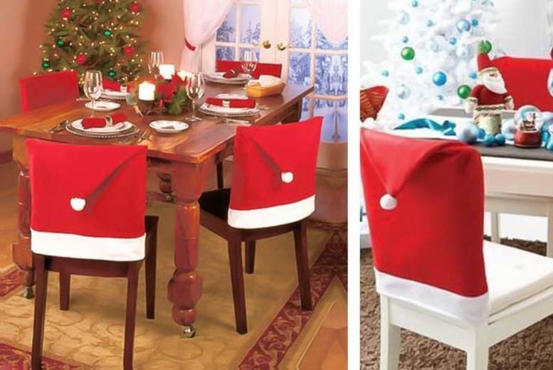 6 Piece Christmas Chair Cover Set