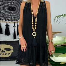 Load image into Gallery viewer, Sleeveless Lace Dress - Black
