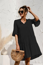 Load image into Gallery viewer, Short Sleeve Dress - Black

