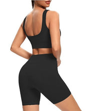 Load image into Gallery viewer, Seamless Bra and Shorts Set - Black
