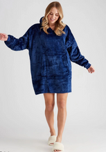 Load image into Gallery viewer, Oversized Blanket Hoodies - Navy
