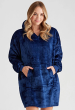 Load image into Gallery viewer, Oversized Blanket Hoodies - Navy

