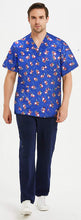 Load image into Gallery viewer, Unisex Christmas Printed Scrubs - Blue
