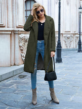 Load image into Gallery viewer, Lined Collared Teddy Coat with Pockets - Khaki
