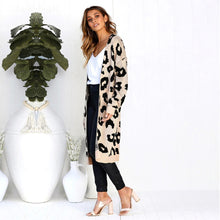 Load image into Gallery viewer, Leopard Cardigan Long - Beige
