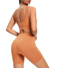 Load image into Gallery viewer, Seamless Bra and Shorts Set - Mustard
