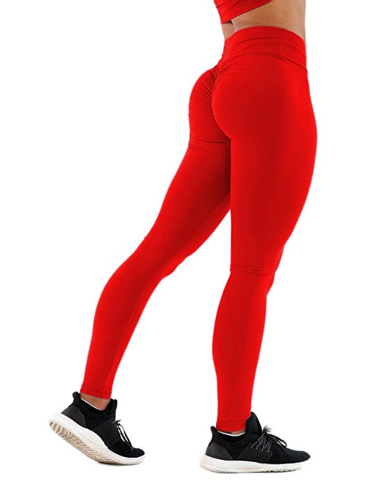 Scrunch Bum Leggings - Red
