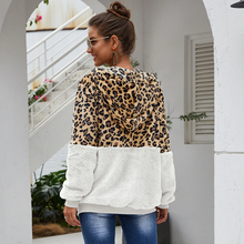 Load image into Gallery viewer, Oversized Leopard Zip Hoodie - White
