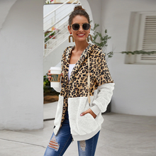 Load image into Gallery viewer, Oversized Leopard Zip Hoodie - White
