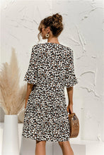 Load image into Gallery viewer, Short Sleeve Dress - White Leopard
